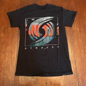 Abstract Spiral Logo Graphic T-Shirt Black